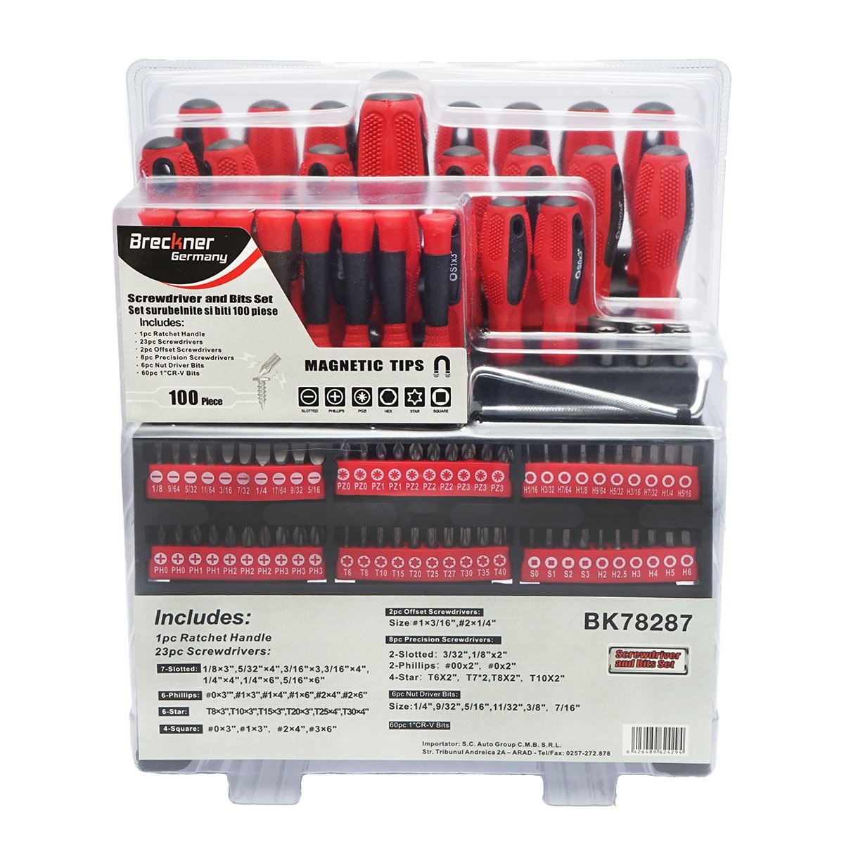 Set 100 scule surubelnite si biti Breckner Germany